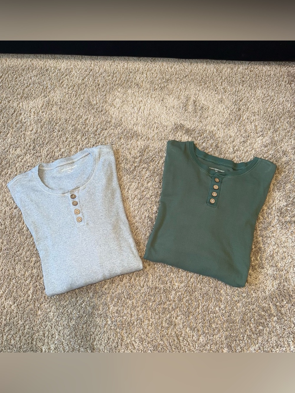 Burt’s Bee Men’s Organic Cotton Long Sleeve Henley Bundle